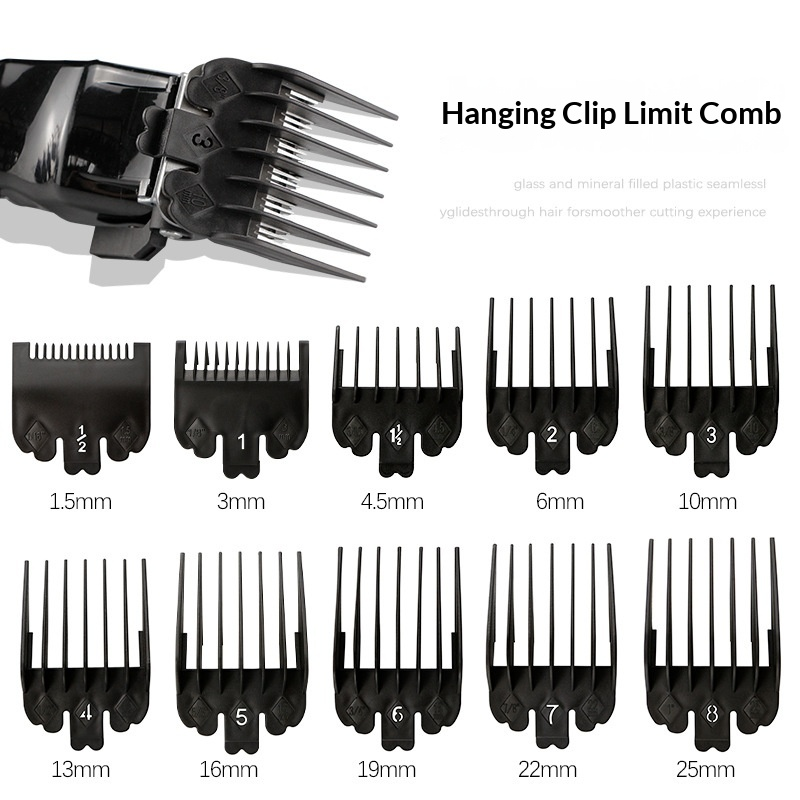 Men Accessories Combo Set - 8 Grids Sizes Men Hair Clipper
