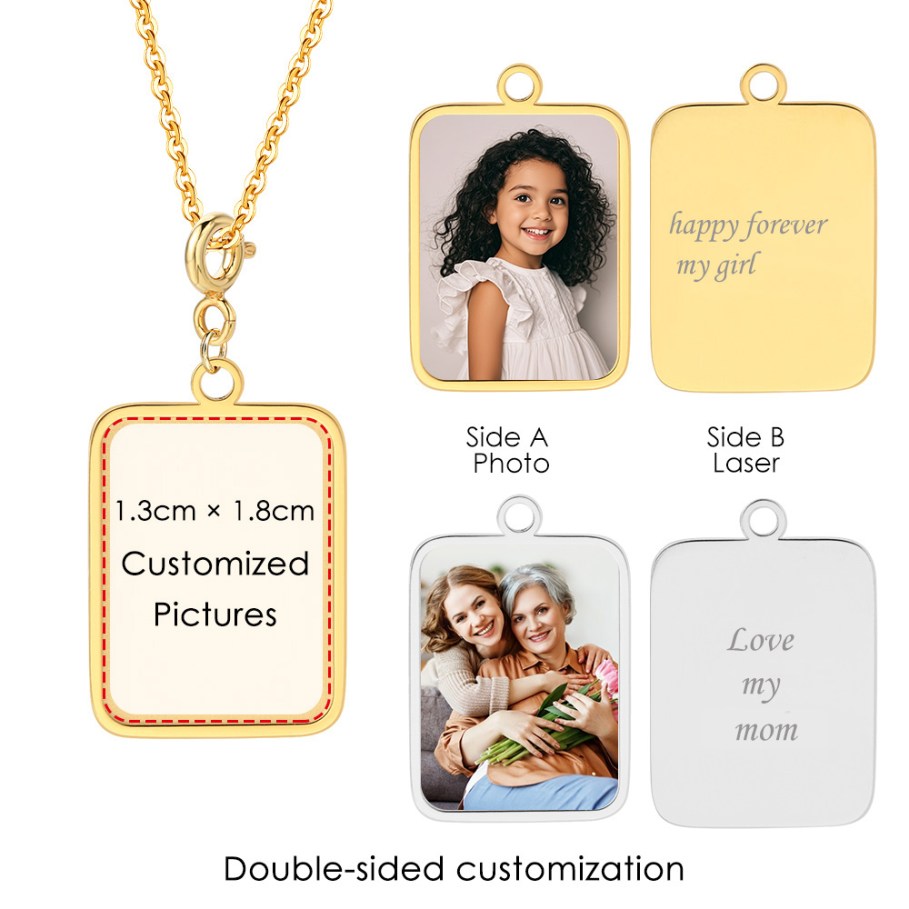 Men Accessories Wrist - Customized Photo Letter Flag Pendant Necklace