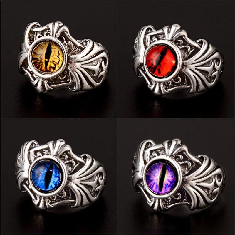 Men Accessories Evil Eye - Retro Vines Evil Eye Ring For