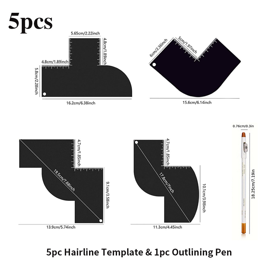 Men Accessories Combo Set - 5pcs Hairline Enhancement Card Set for