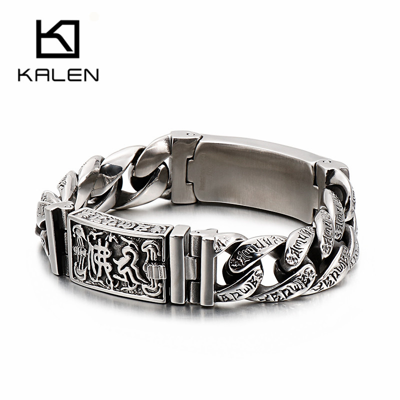 Kalen Punk Chain Skull Bangles - Men Accessories Bd ulasan dan harga