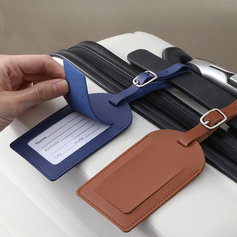Women Men Luggage Tags PU Leat - Men Accessories Name ulasan dan harga