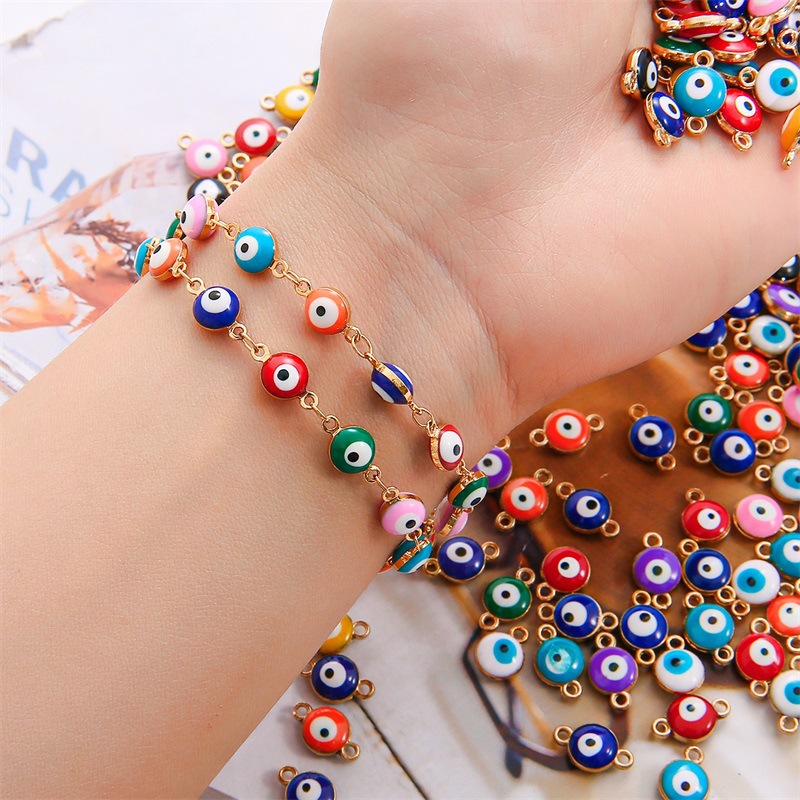 100pcs 10mm Classical Turkish  - Men Accessories Evil Eye ulasan dan harga