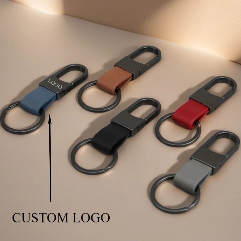 Fashion Leather Keychains Cust - Men Accessories Name ulasan dan harga