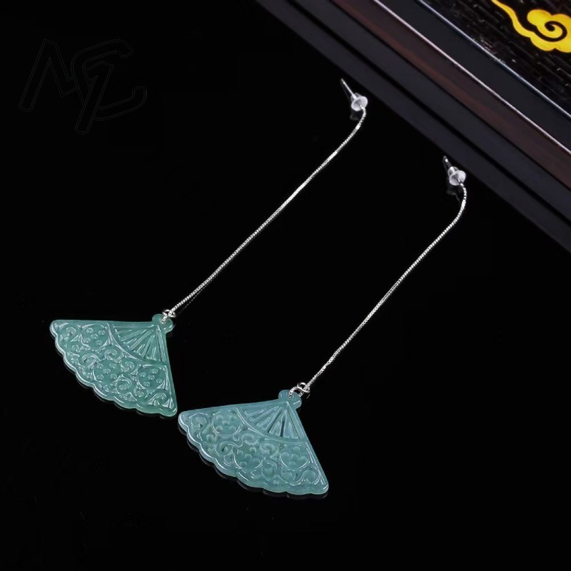 Natural Blue Water Emerald Jad - Men'S Accessories Drop Shipping ulasan dan harga