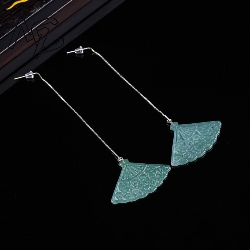 Natural Blue Water Emerald Jad - Men'S Accessories Drop Shipping ulasan dan harga