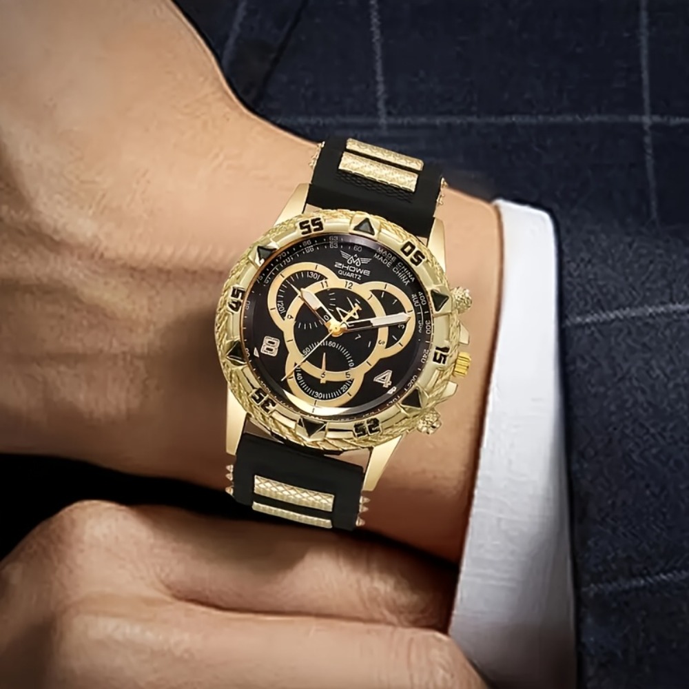 4‑Piece Luxury Men’s Watch and - Men'S Minimalist Accessories ulasan dan harga