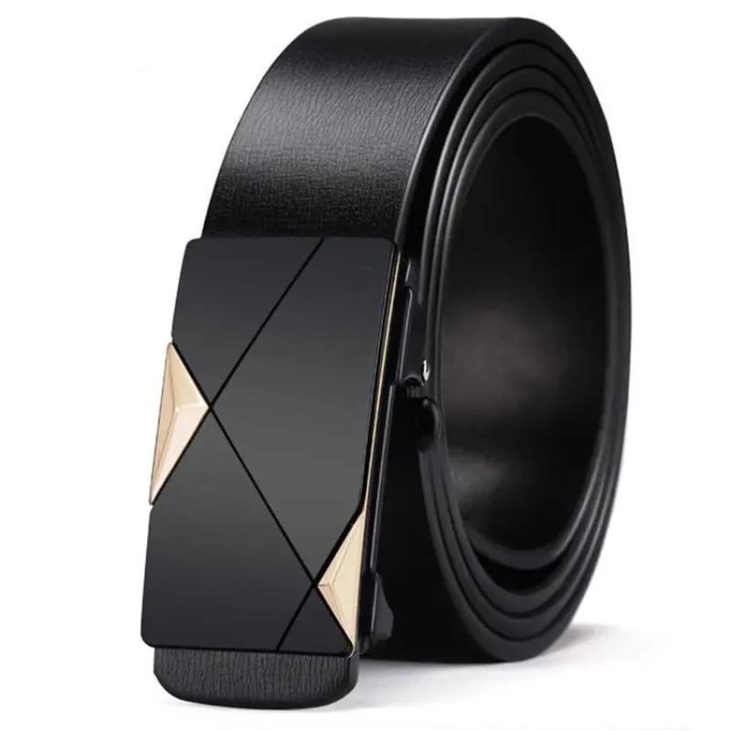 Men PU Automatic Buckle Belt 1 - Men'S Minimalist Accessories ulasan dan harga