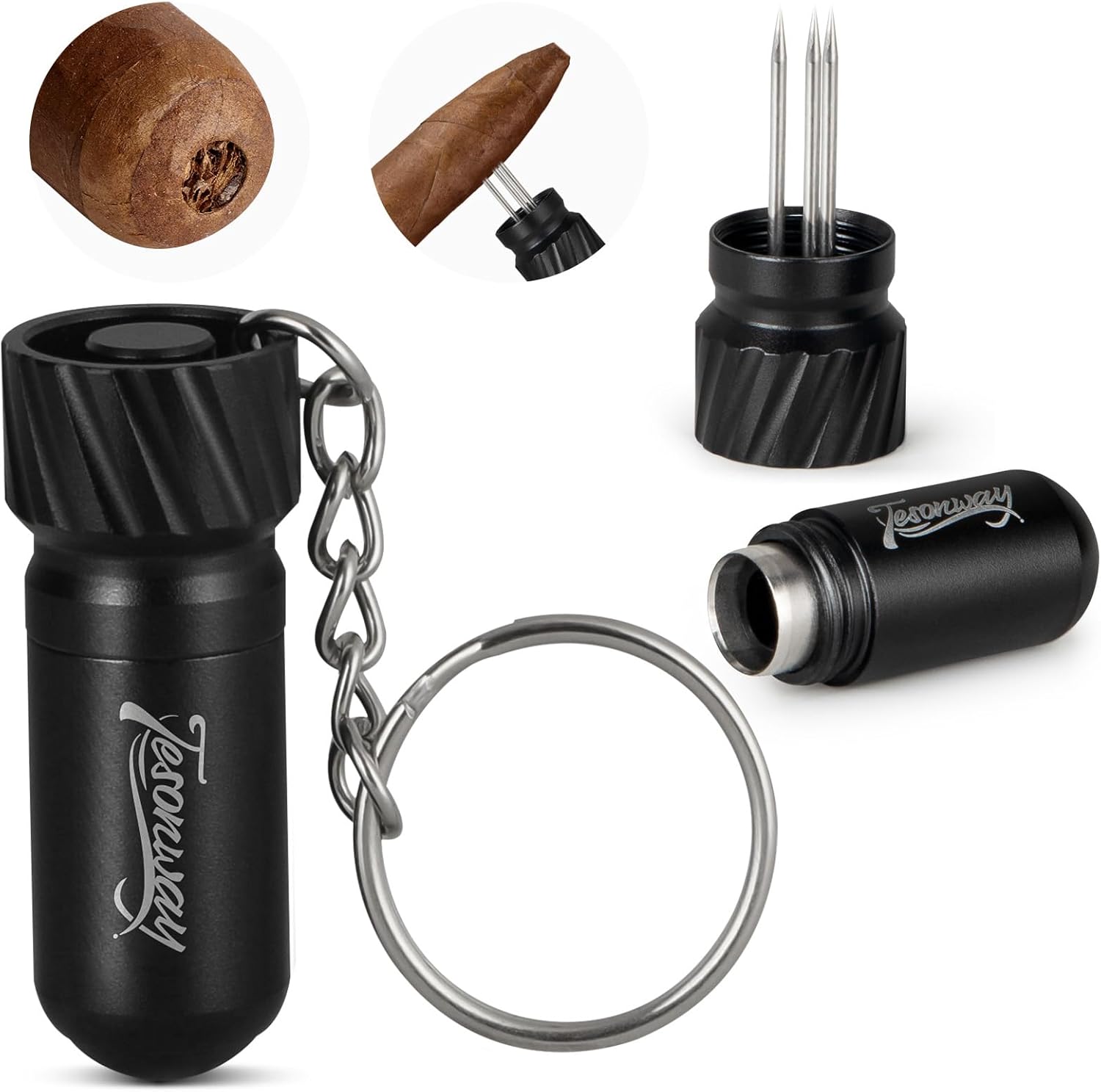 Cigar Punch Cutter, 2-in-1 Cig - Men Accessories Drawing ulasan dan harga