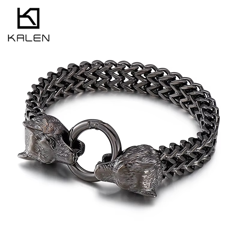 KALEN 19-23cm Rock Viking Wolf - Men Accessories Bd ulasan dan harga