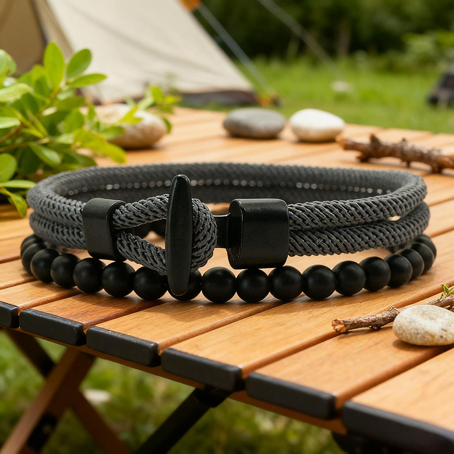 Unique Anchor 2Pcs Man Bracele - Men Accessories Wrist ulasan dan harga
