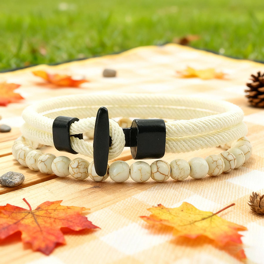 Unique Anchor 2Pcs Man Bracele - Men Accessories Wrist ulasan dan harga