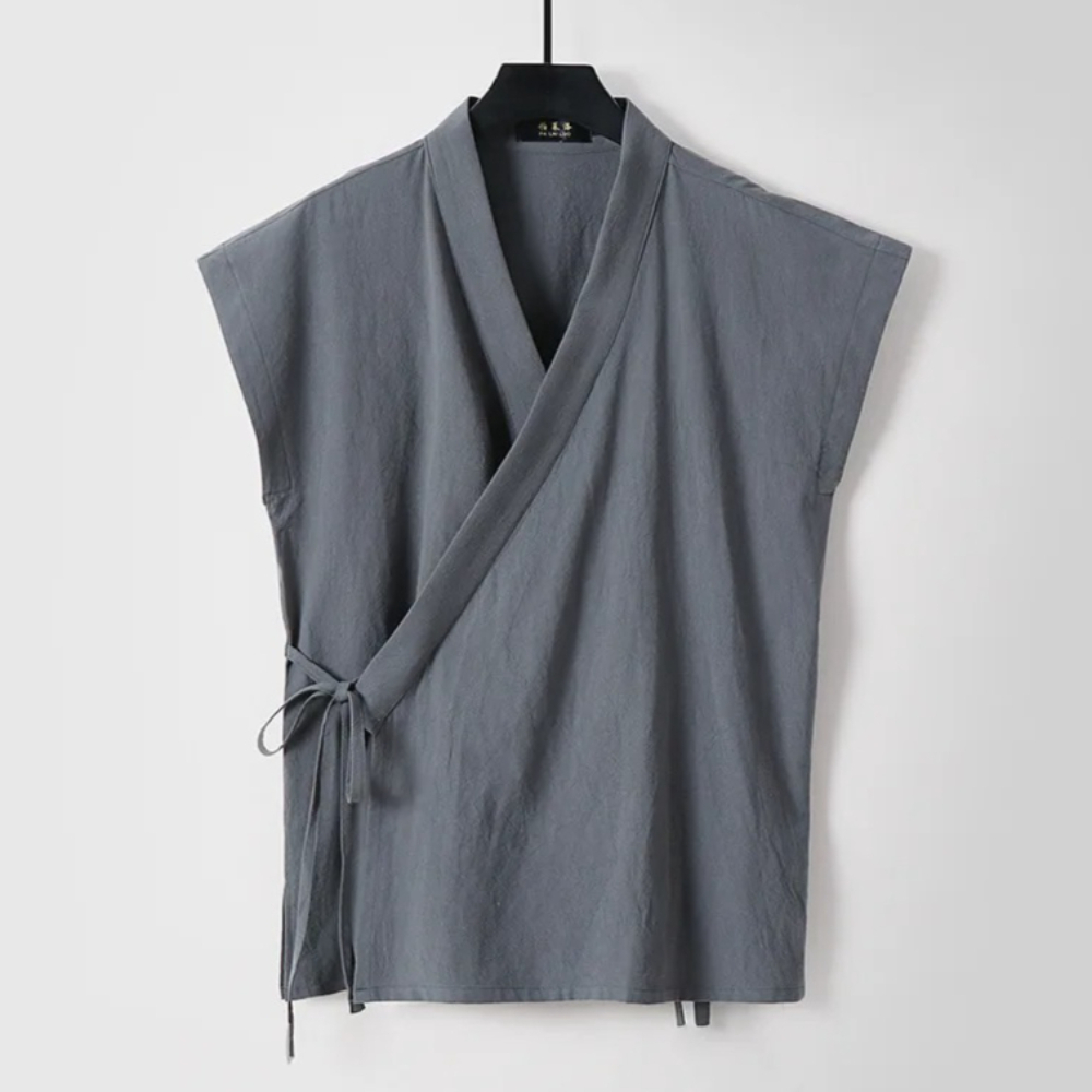 Chinese Men's Cotton Linen Tan - Men'S Kimono Accessories ulasan dan harga