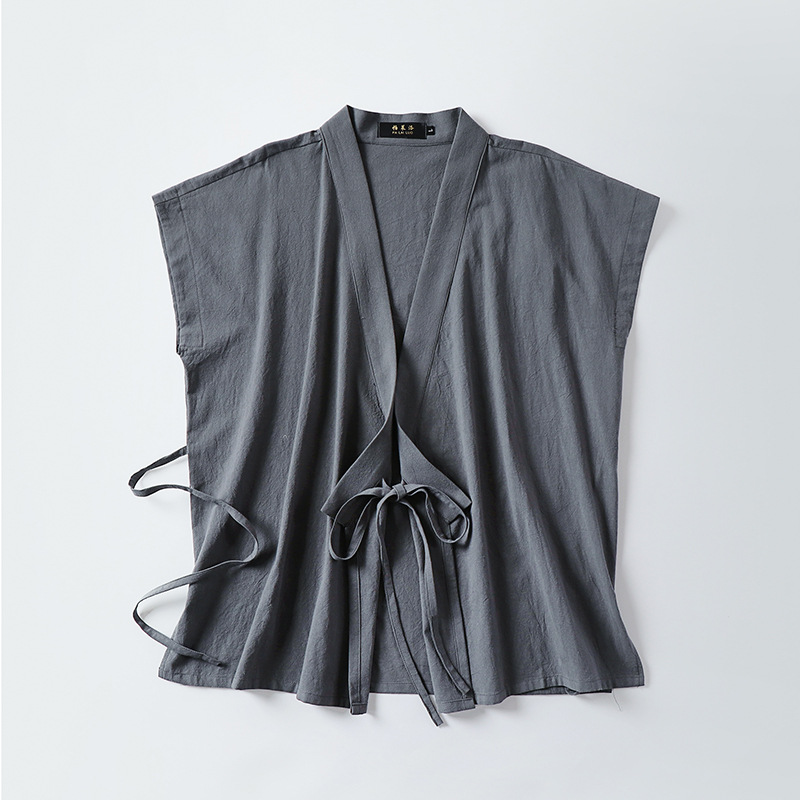 Chinese Men's Cotton Linen Tan - Men'S Kimono Accessories ulasan dan harga
