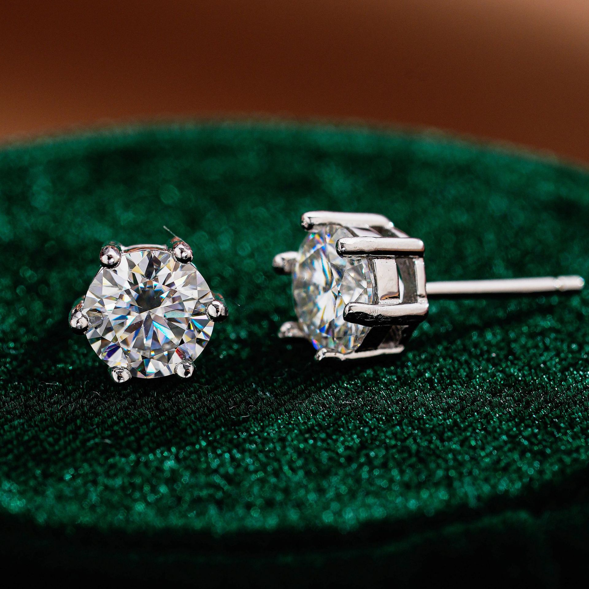 925 Silver Round Moissanite St - Men'S Minimalist Accessories ulasan dan harga