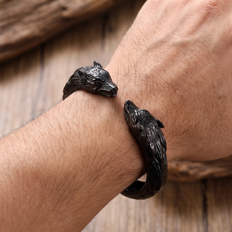 Double Wolf Head Opening Brace - Men Accessories Bd ulasan dan harga