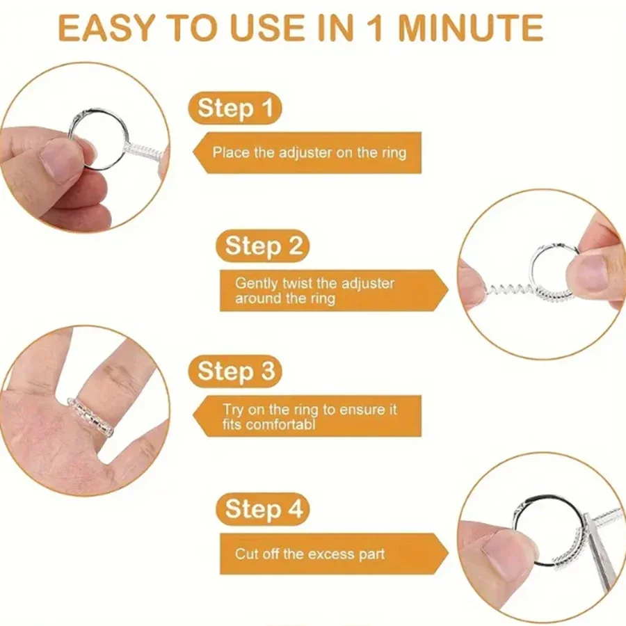 4/8pcs-Ring Size Adjuster-Invi - Men'S Accessories Rings ulasan dan harga