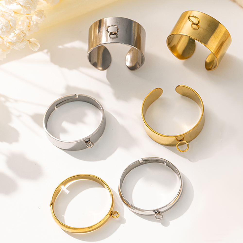 5pcs/Lot Stainless Steel Gold  - Men'S Accessories Rings ulasan dan harga