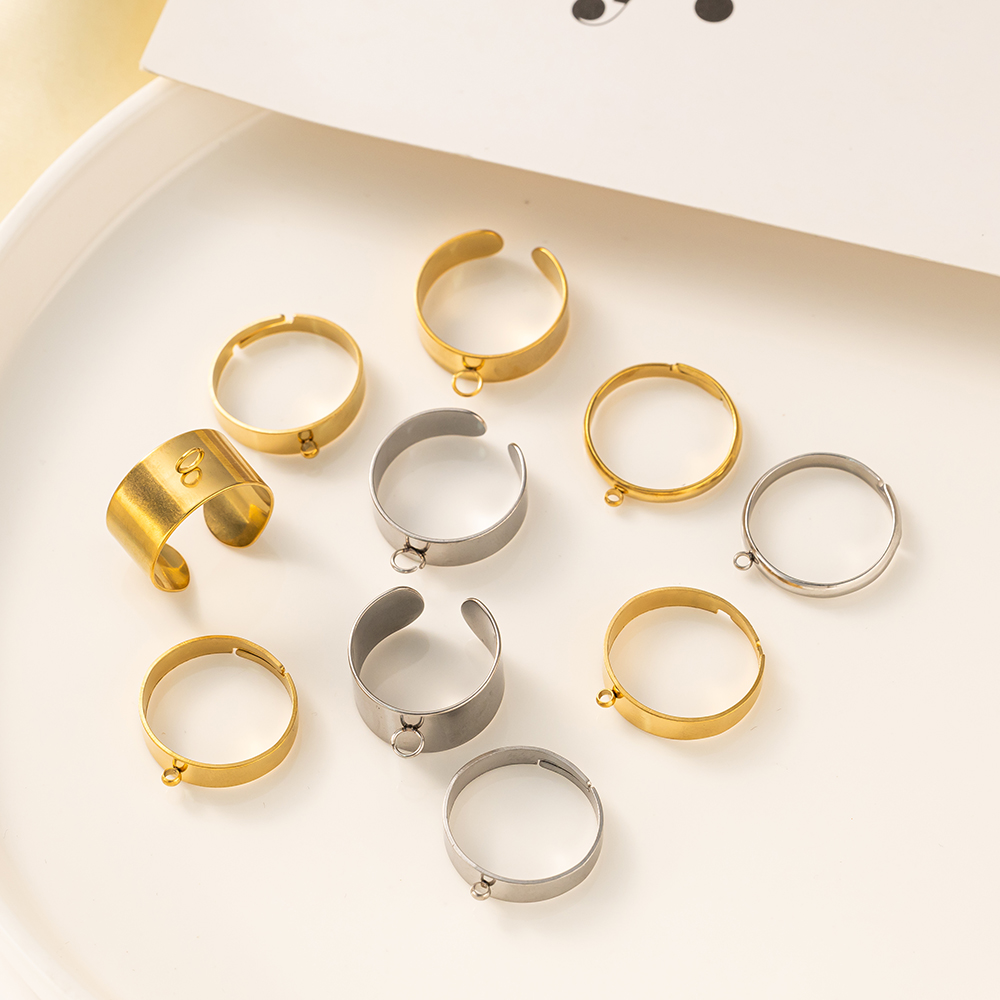 5pcs/Lot Stainless Steel Gold  - Men'S Accessories Rings ulasan dan harga