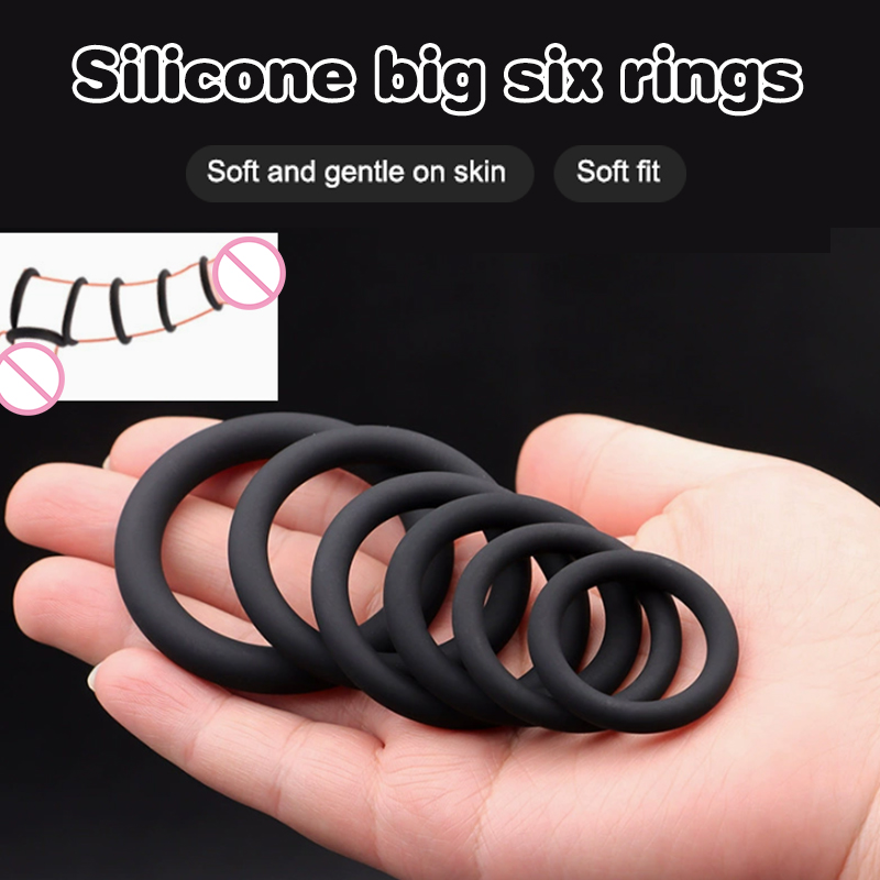 3/6Pcs Silicone Penis Ring Set - Men Accessories Combo Set ulasan dan harga