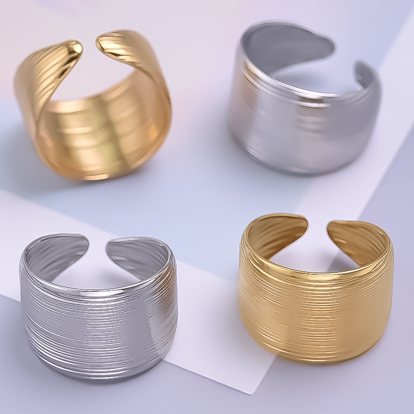 Korea Fashion Wide Ring Open S - Men Accessories Drawing ulasan dan harga